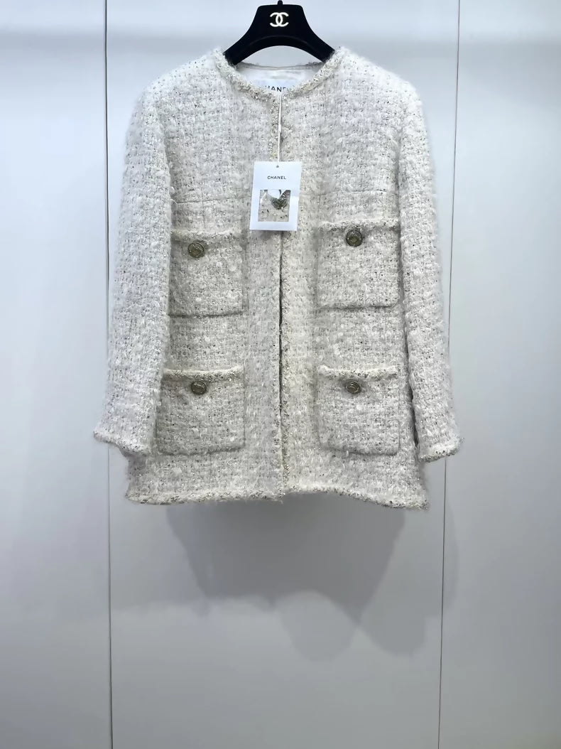 Chanel 19A ecru tweed Jacket