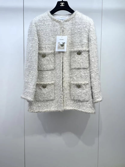 Chanel 19A ecru tweed Jacket