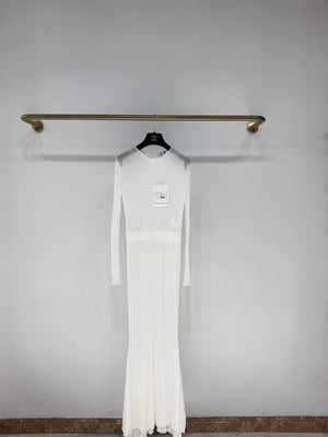Chanel 19A off-white maxi dress