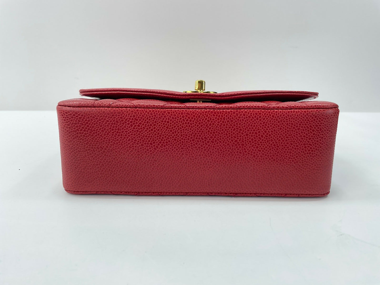 Chanel Vintage 91-94 Caviar Leather Red Diana Flap Bag