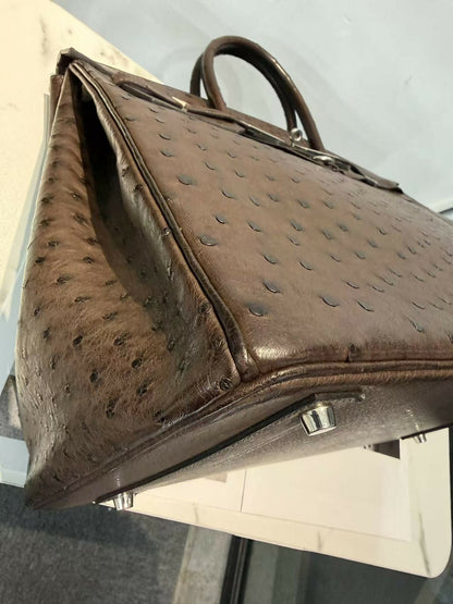 Hermes Birkin 40 ostrich in brown