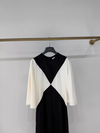 Dior black and white gown