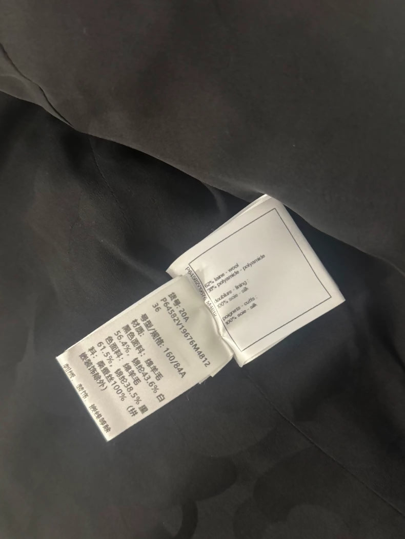 Chanel 20A Black and White ecru tweed jacket