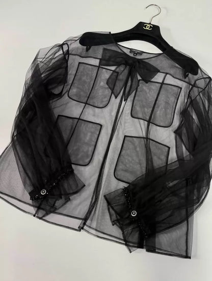 Chanel 25k Black Blouse