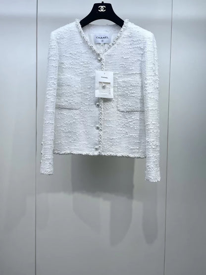 Chanel 25P Pearl-trimmed Tweed Jacket