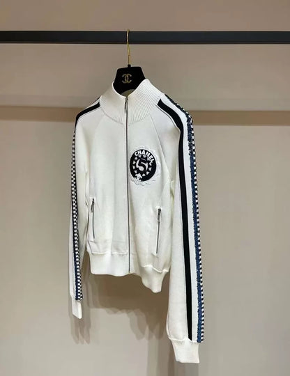 Chanel 23C white ecru & black jacket