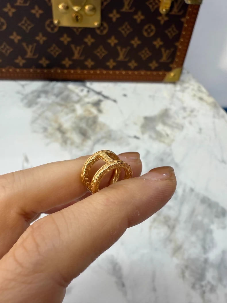 Hermes Chaine Dancre Danae 22G H Circular Ear Cuff,