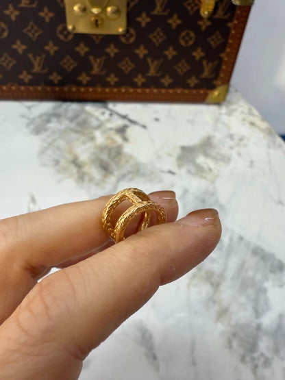 Hermes Chaine Dancre Danae 22G H Circular Ear Cuff,