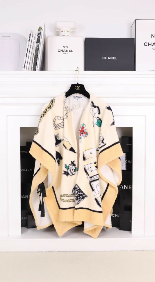 Chanel 1994 Towel Series Yellow Graffiti coat