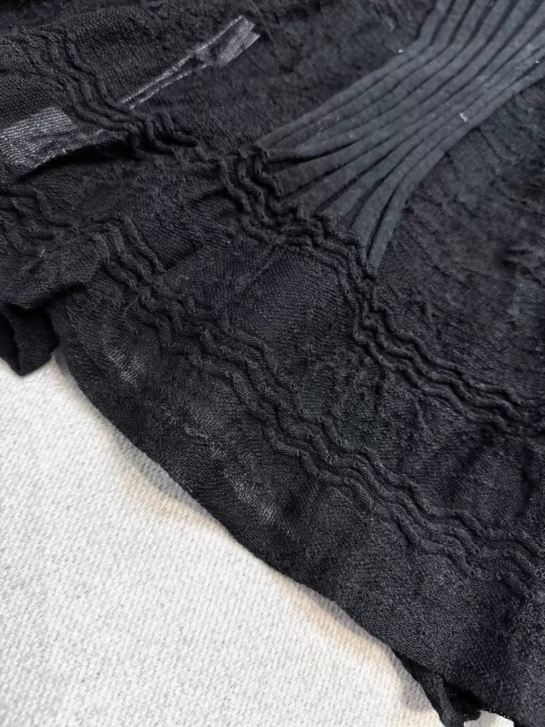 Chanel 16B Black Knit Top