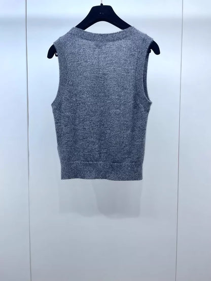 Chanel 24A Sequin Tea Set Badge Knitted top