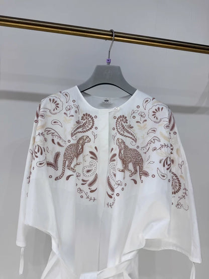 Hermes 2025 Spring/Summer new embroidered dress,