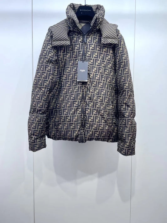 Fendi's popular monogram reversible down jacket
