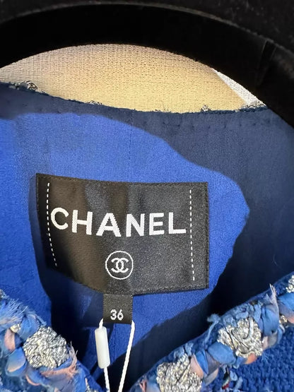 Chanel 23C Blue tweed Jacket