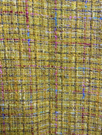 Chanel Iconic 11C Saint-Tropez Yellow Multicolor Tweed Gripoix Waistcoat Vest FR 40