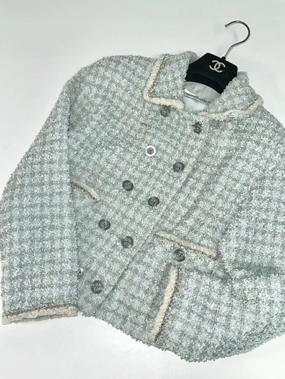 Chanel 20P Mint Green Tweed Jacket
