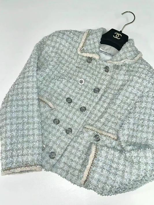 Chanel 20P Mint Green Tweed Jacket