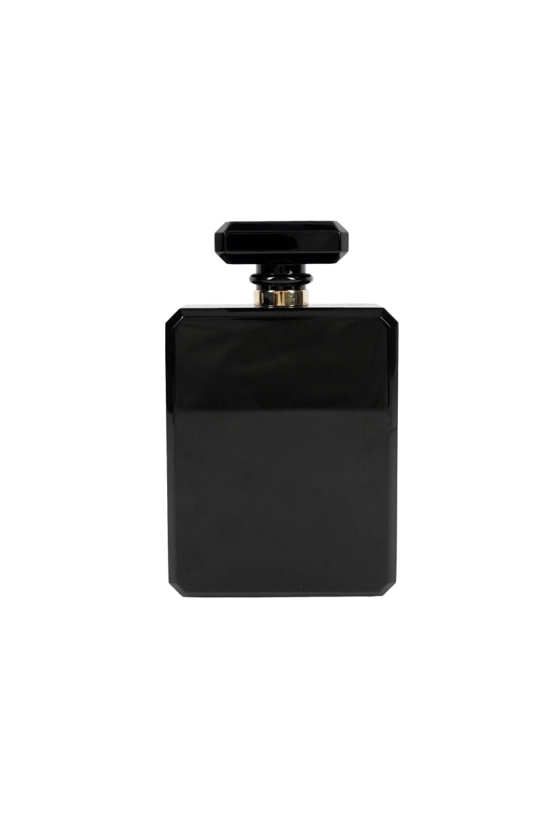 Chanel Minaudiere Perfume Clutch Black Acrylic Light Gold Hardware minaudiere