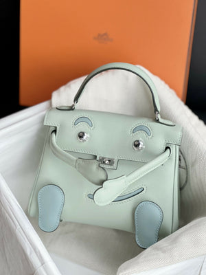 Hermès Kelly Doll (Quelle Idole) Menthe / Mint Green (6U) Swift Leather with Palladium Hardware  (Millennium Edition / Limited Edition)