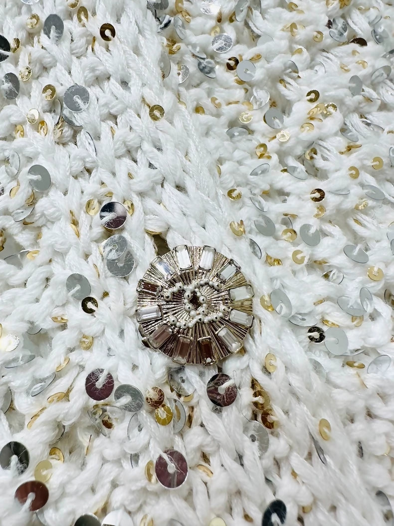 Chanel 23C sequined cardigan jacket