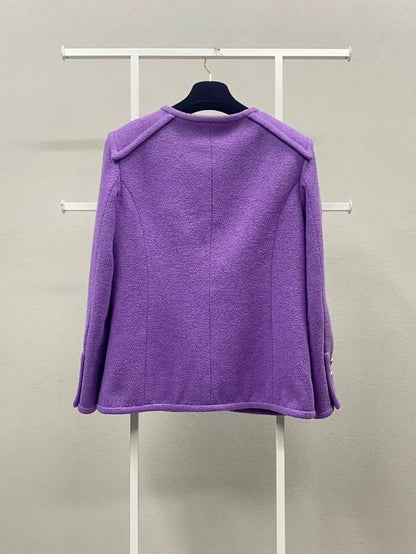 Chanel 20C purple tweed jacket