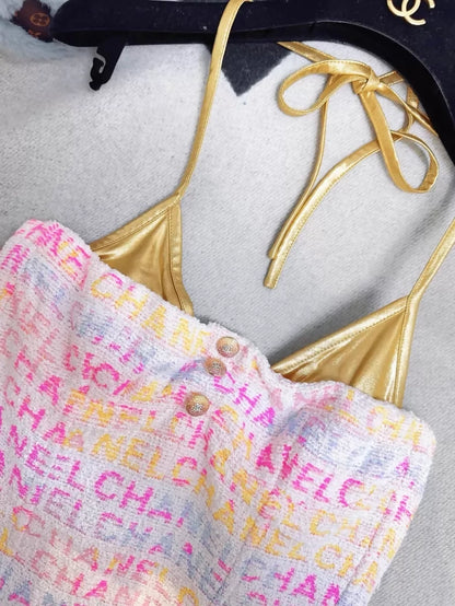 Chanel 24c pink gold multicolour top