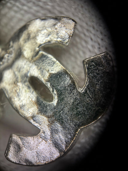 Chanel Vintage 06P Rhinestone Sliver Toned Heart Necklace