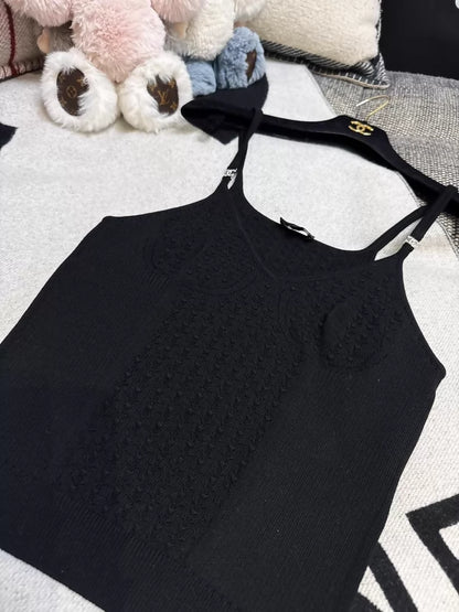 Chanel 25s black top
