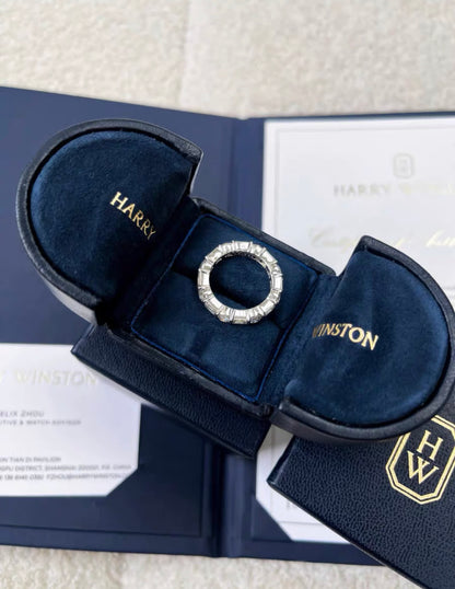 Harry Winston platinum full diamond ring