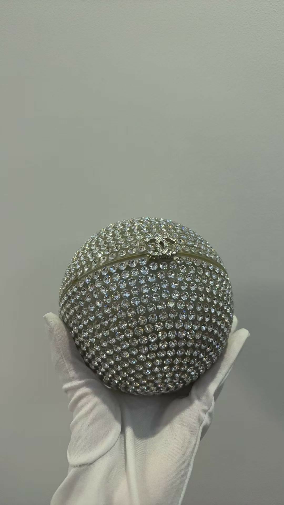 Chanel 2018 Runway Round Crystal Ball evening bag