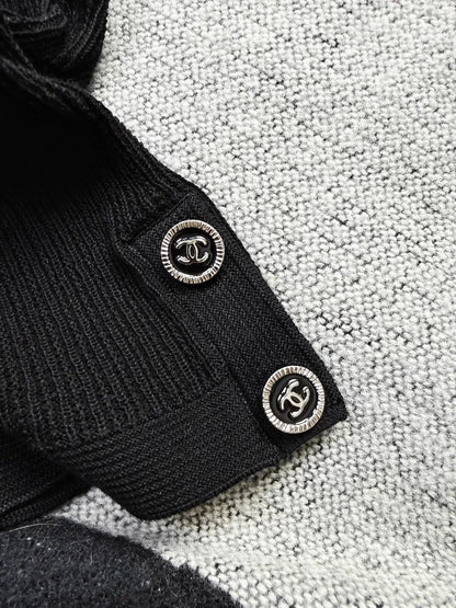 Chanel 24P black knit top
