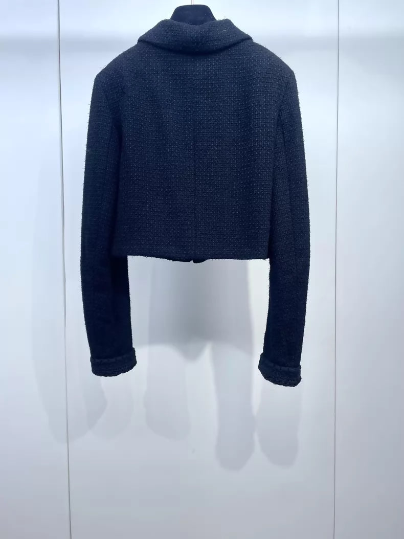 Chanel black tweed jacket