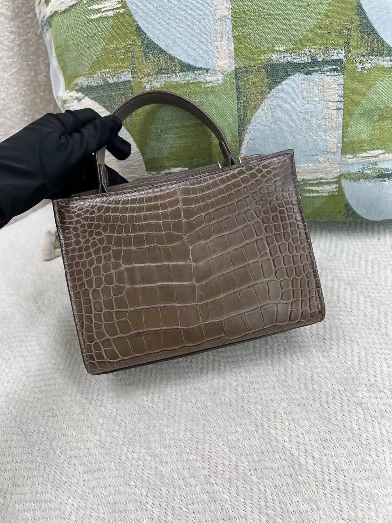 Loro Piana crocodile leather tote bag