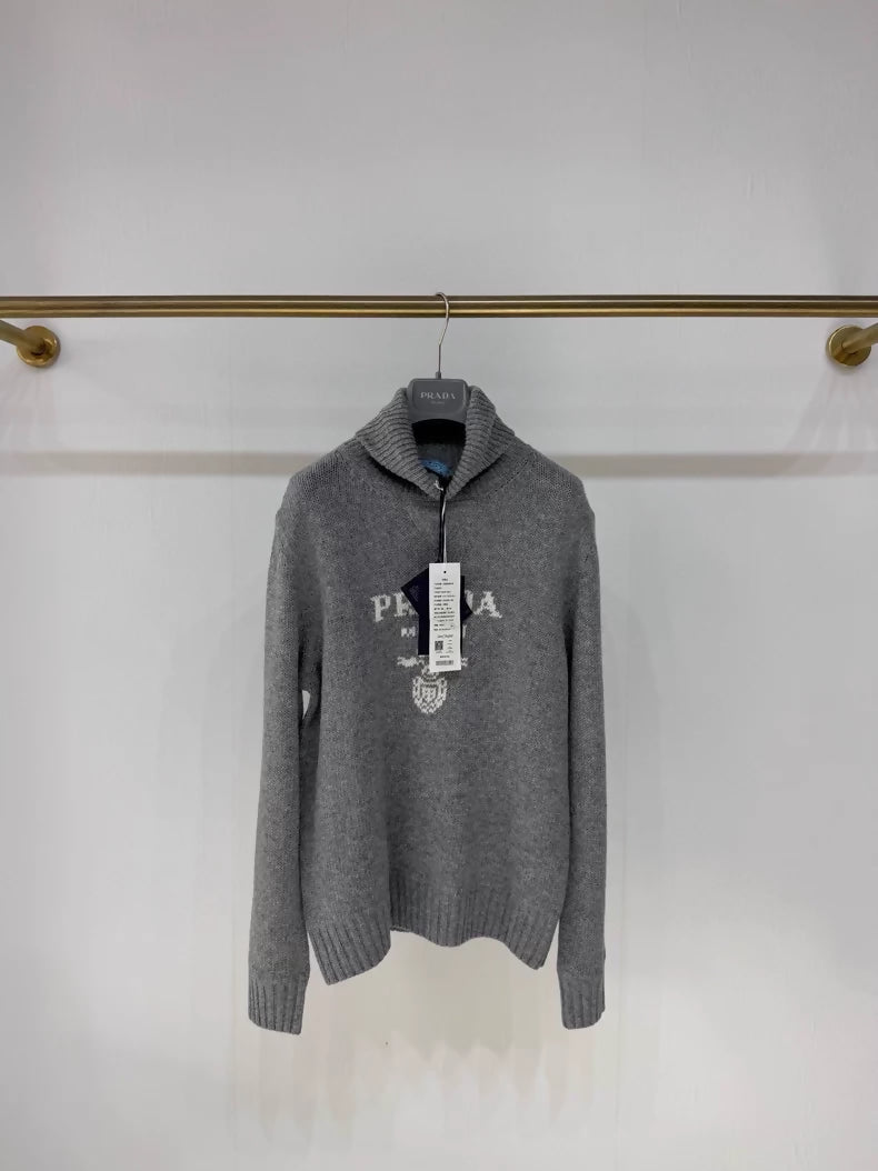 Prada classic grey turtleneck sweater
