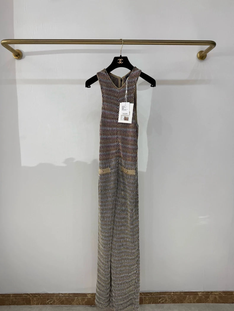 Chanel 24S iridescent knit jumpsuit