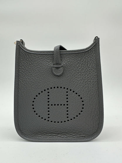 Hermès Mini Evelyne Ardoise GHW Stamp W