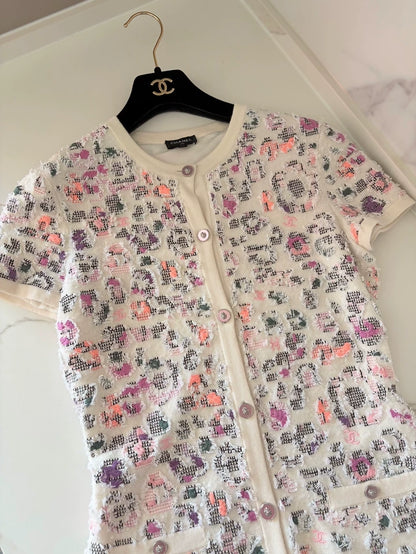 Chanel 22P flower Embroidered Dress