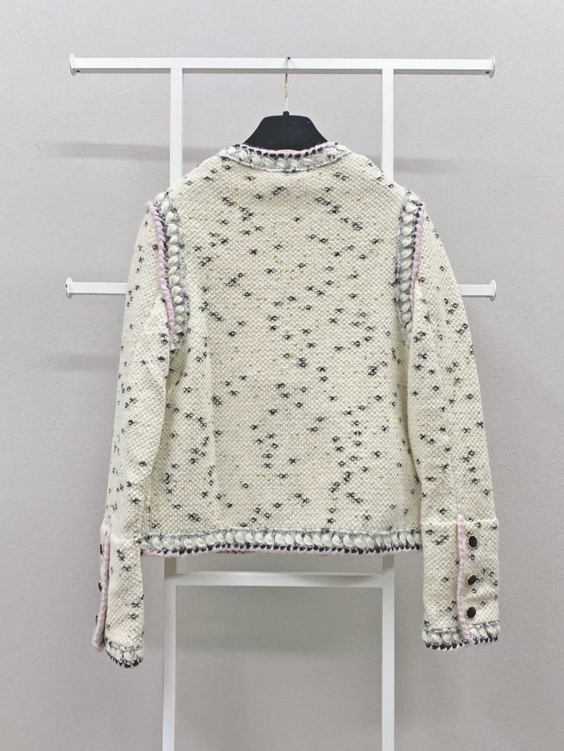 Chanel 21A white knitted jacket