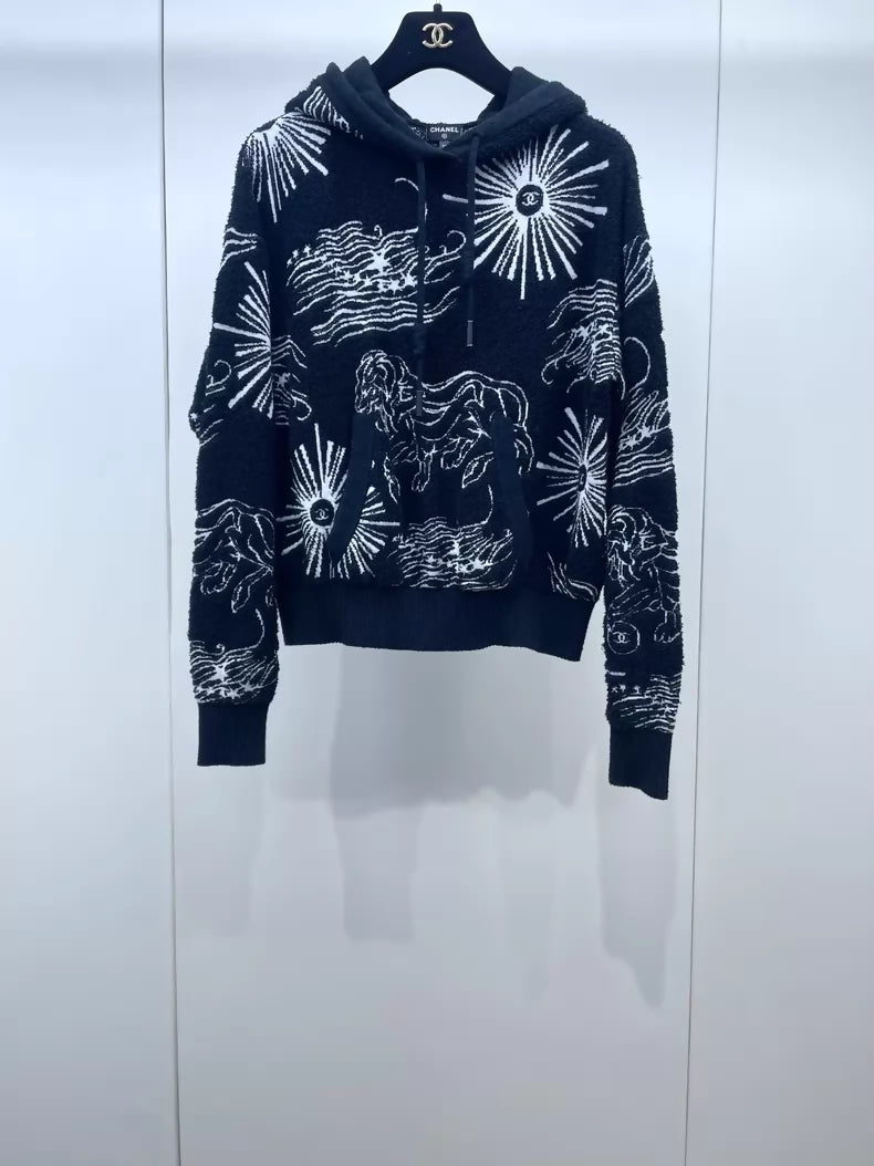 Chanel 22C black & white Hoodie