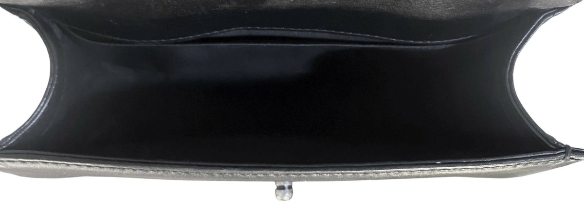 Chanel 13A Edinburgh Black Lambskin Medium Embossed Celtic Knot Boy Flap Bag