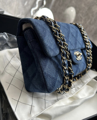 Chanel 22 dark denim cf trumpet