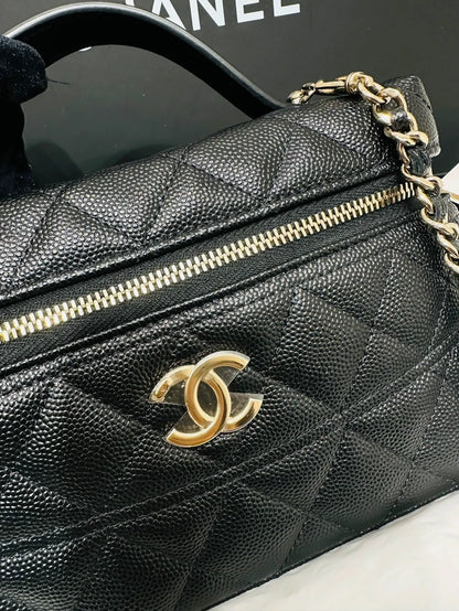 Chanel 25C vanity case bag in grained calfskin leather