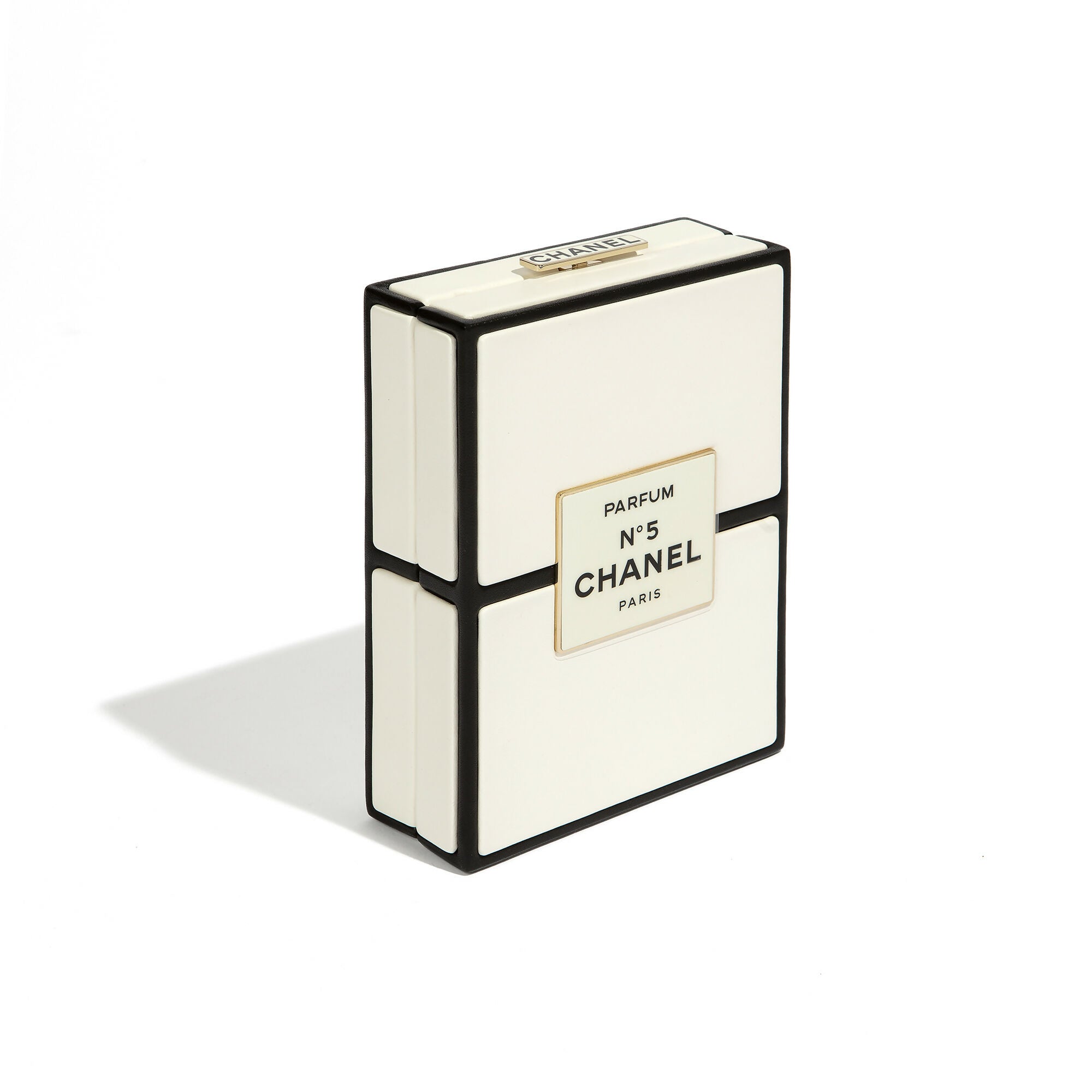CHANEL N°5 50ml ボックス、ショップバック付き Chanel No.5 Perfume Box Minaudière Clutch Bag 2021 – Wararni.com
