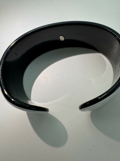 Chanel Vintage 02P Resin Black and White CC Bracel