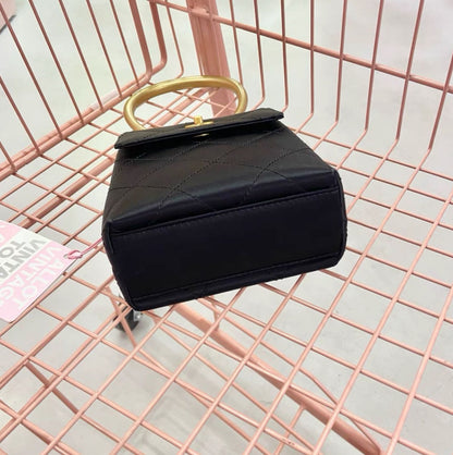 CHANEL Black Satin Handbag