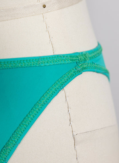 Chanel 1994 Cruise Vintage Teal Logo Quilted Bikini