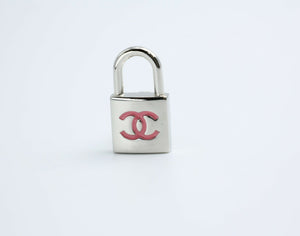 Chanel Vintage 07P Metal Silver and Lock Brooch