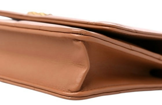 Chanel 19 Caramel Lambskin 21P Wallet On Chain WOC Mixed Metal Hardware