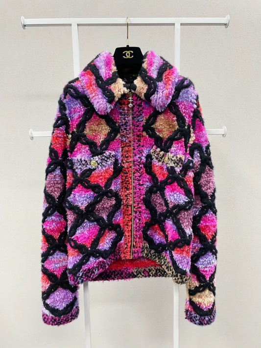 Chanel 20 colorful velvet jacket