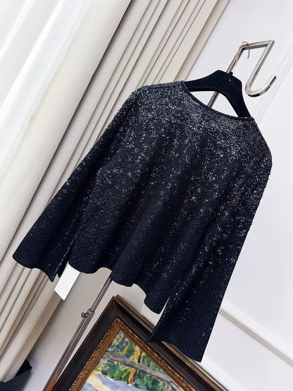 Chanel 25P black cardigan